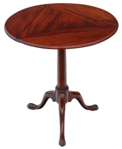Georgianischer Mahagoni Klappbarer Wein Beistell- oder Abendbrottisch