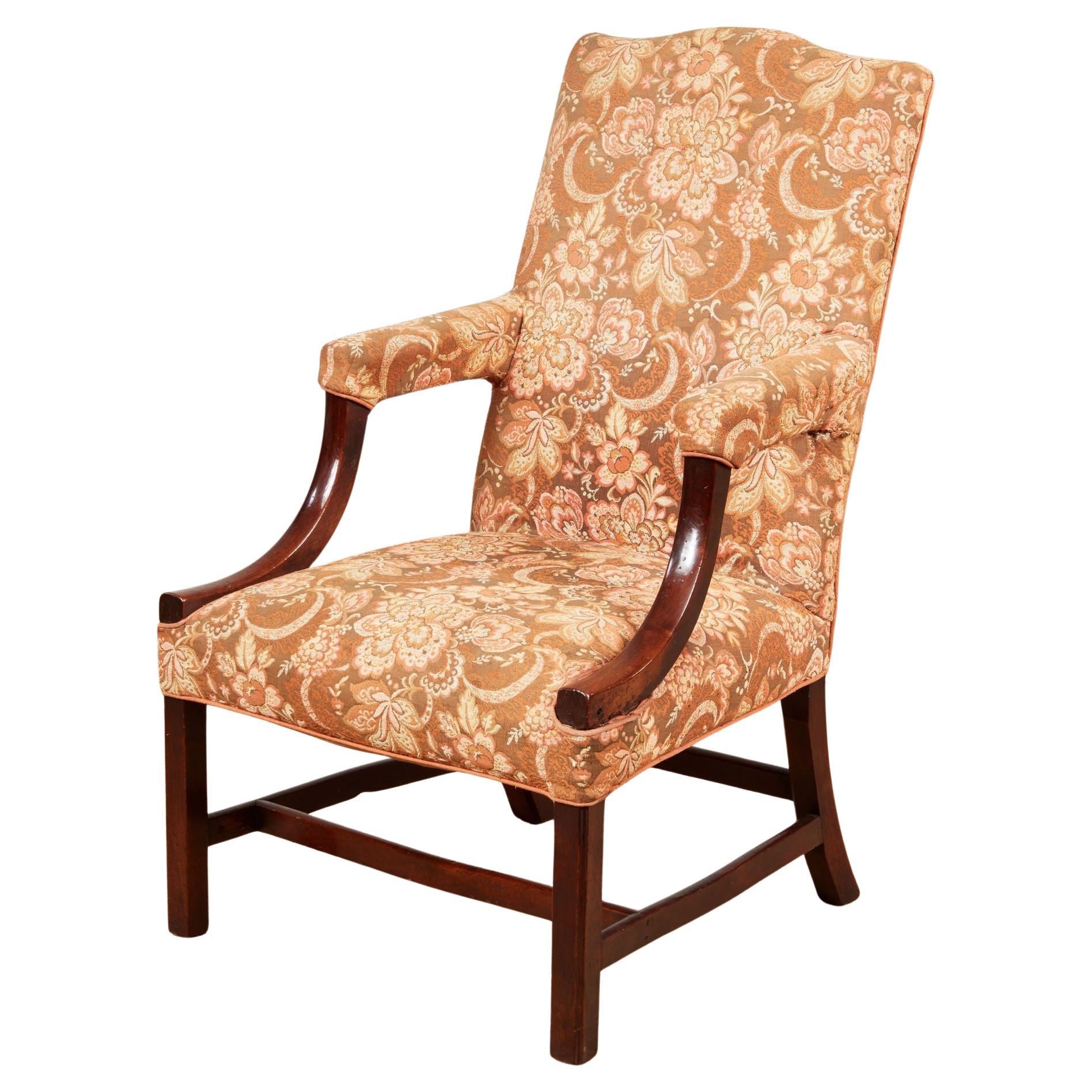 Georgian Mahogany Gainsborough Chair For Sale