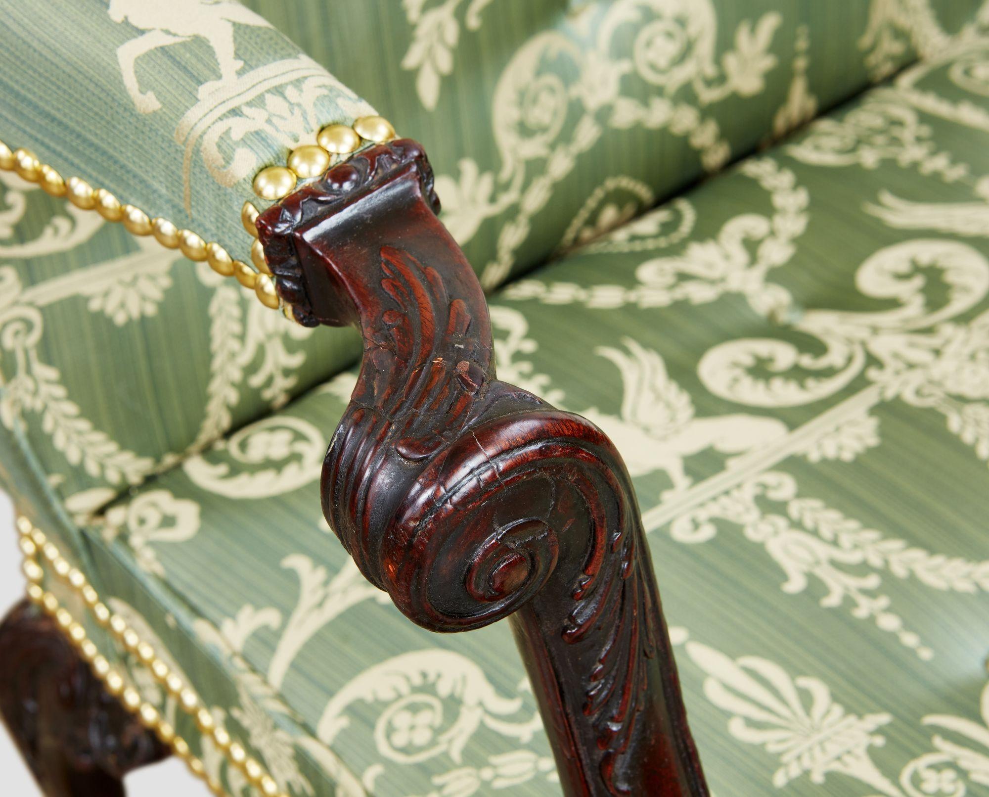Fauteuil géorgien Gainsborough ouvert en acajou attr. John Cobb en vente 2