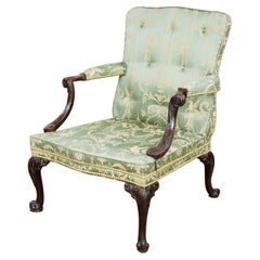 Georgian Mahogany Gainsborough Open Armchair attr. John Cobb