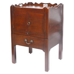 Antique Georgian Mahogany Gentleman's Washstand, Side Table Cabinet, English, circa 1820