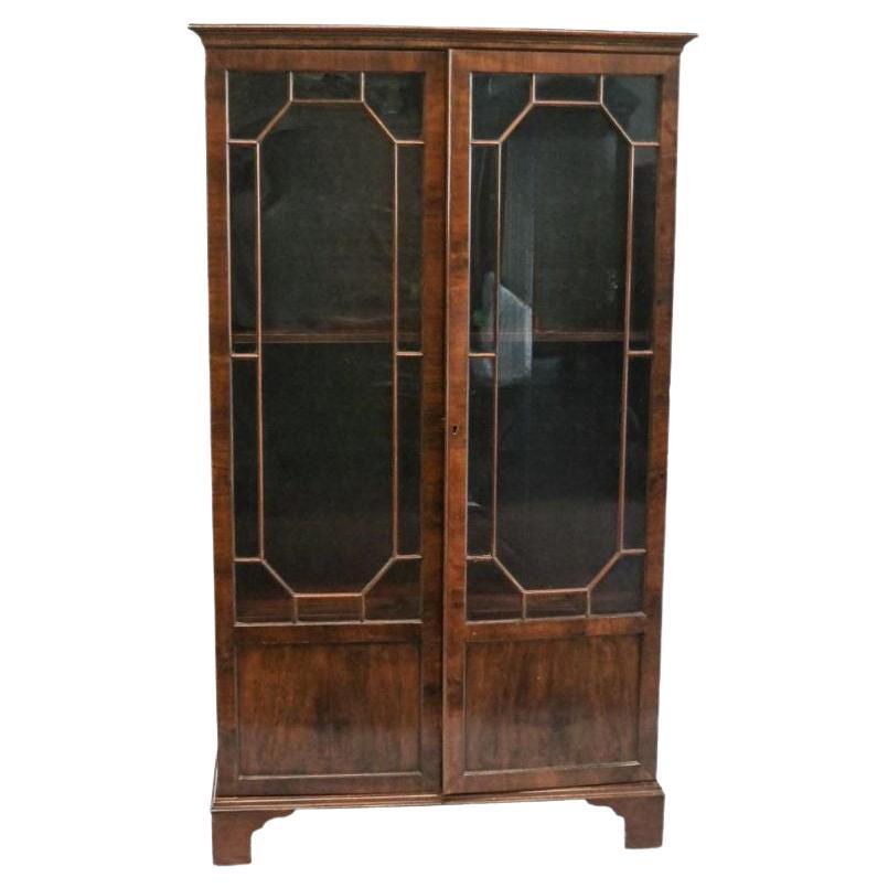 Georgian Mahogany Glass Door Bookcase