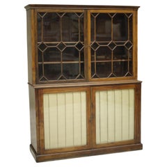 Georgian Mahogany Glazed Library Cabinet