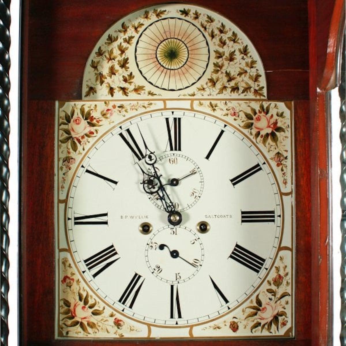 English Georgian Mahogany Grandfather Clock, 19th Century