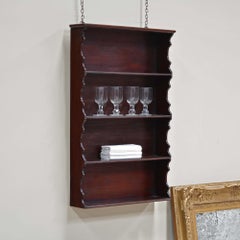 Georgian mahogany hanging shelves