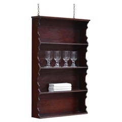 Georgian mahogany hanging shelves