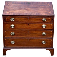 Antique Georgian Mahogany Inlaid Bureau