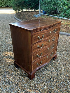 Georgian Mahogany Inlaid Serpentine Chest of Drawers