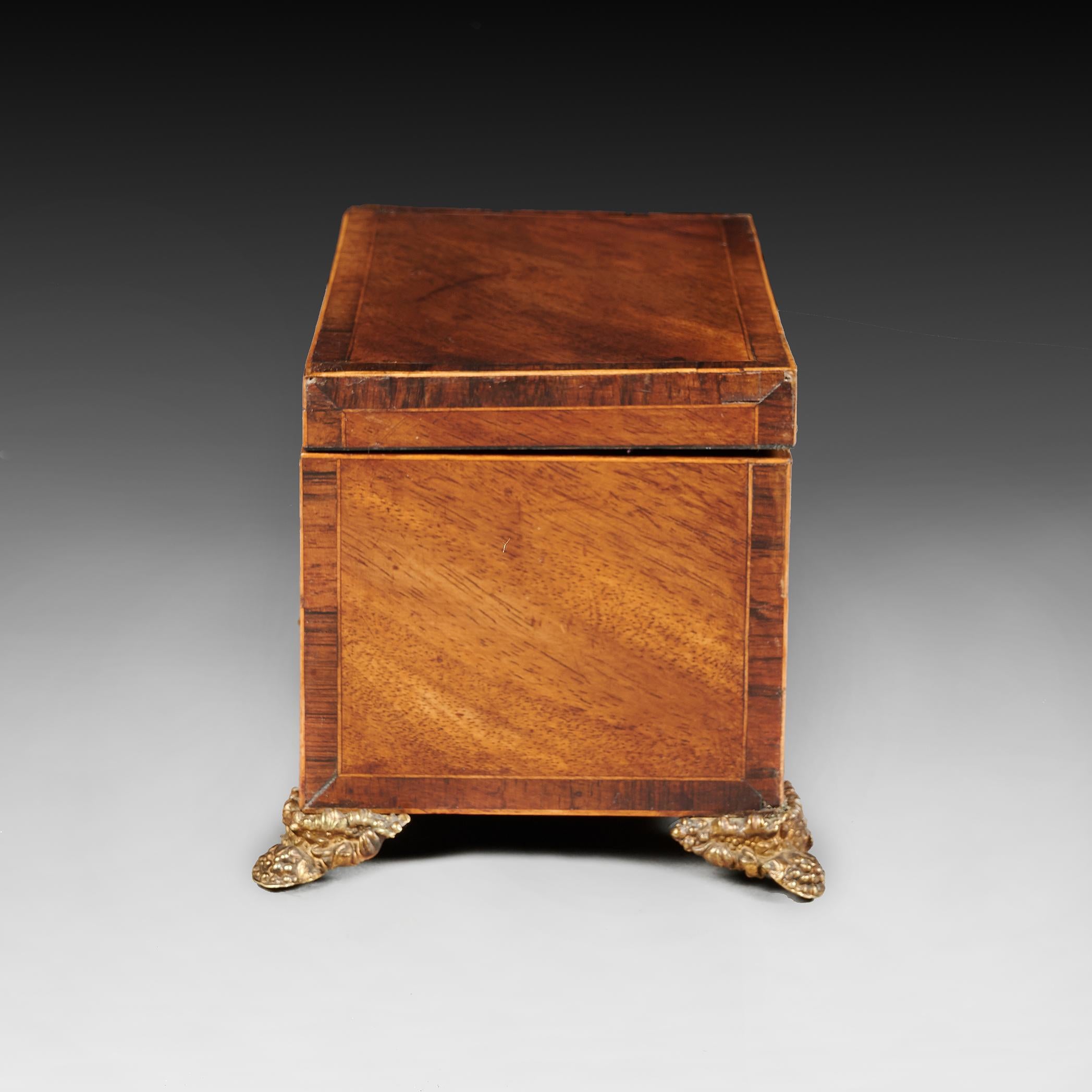 Early 19th Century Georgian Mahogany Inlaid Tea Caddy