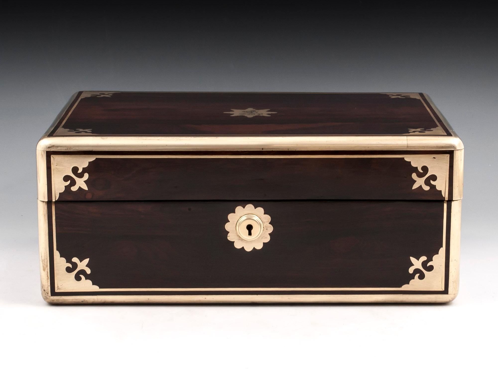 William IV Georgian Mahogany Jewelry Box, 19th Century