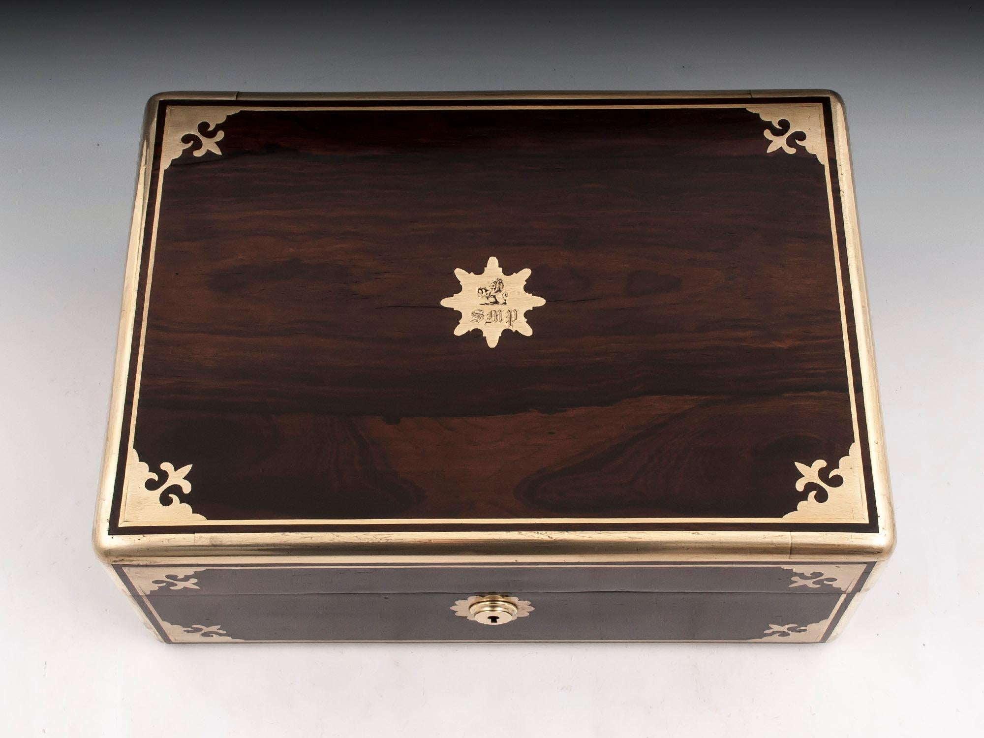 British Georgian Mahogany Jewelry Box, 19th Century