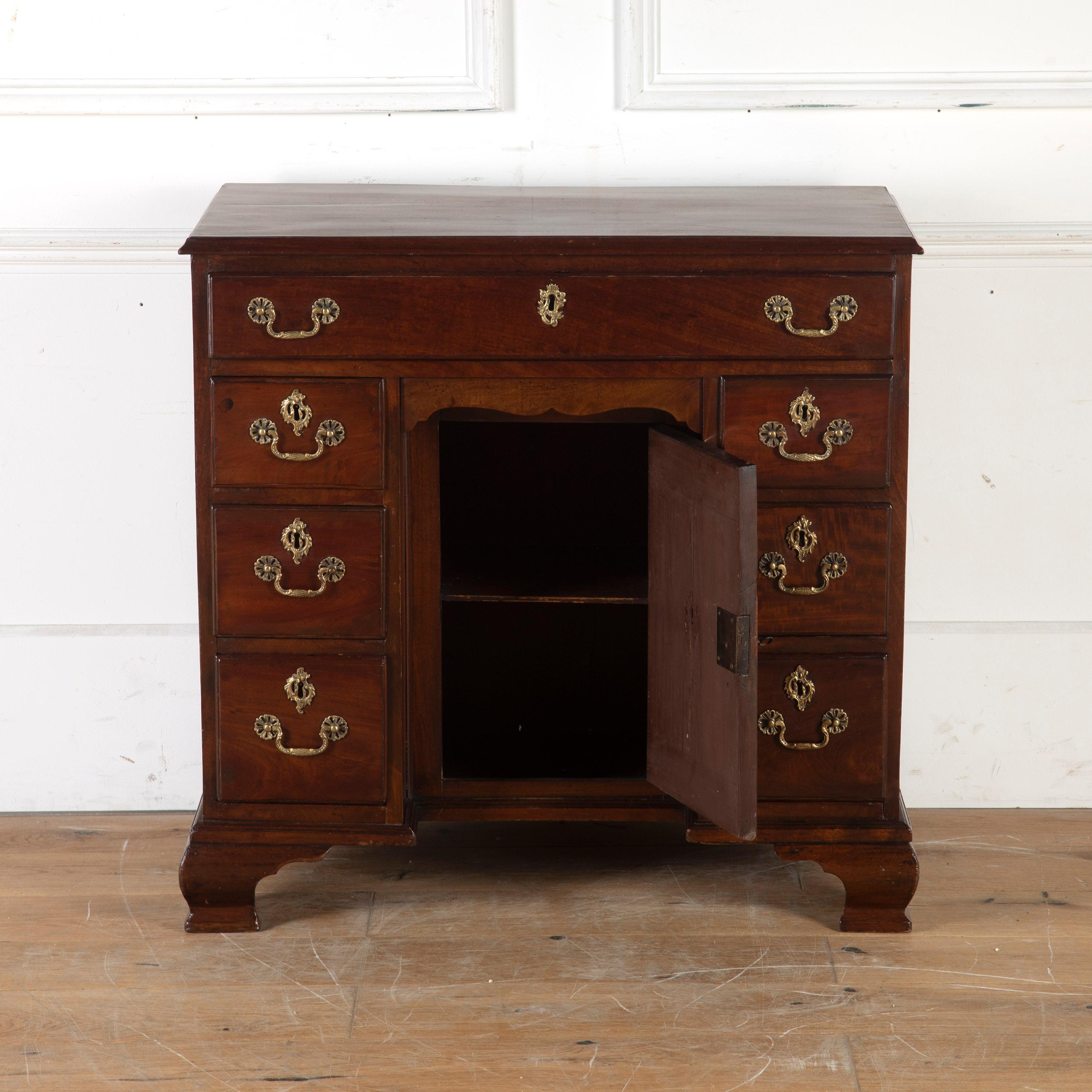 18th Century and Earlier Georgian Mahogany Kneehole Desk