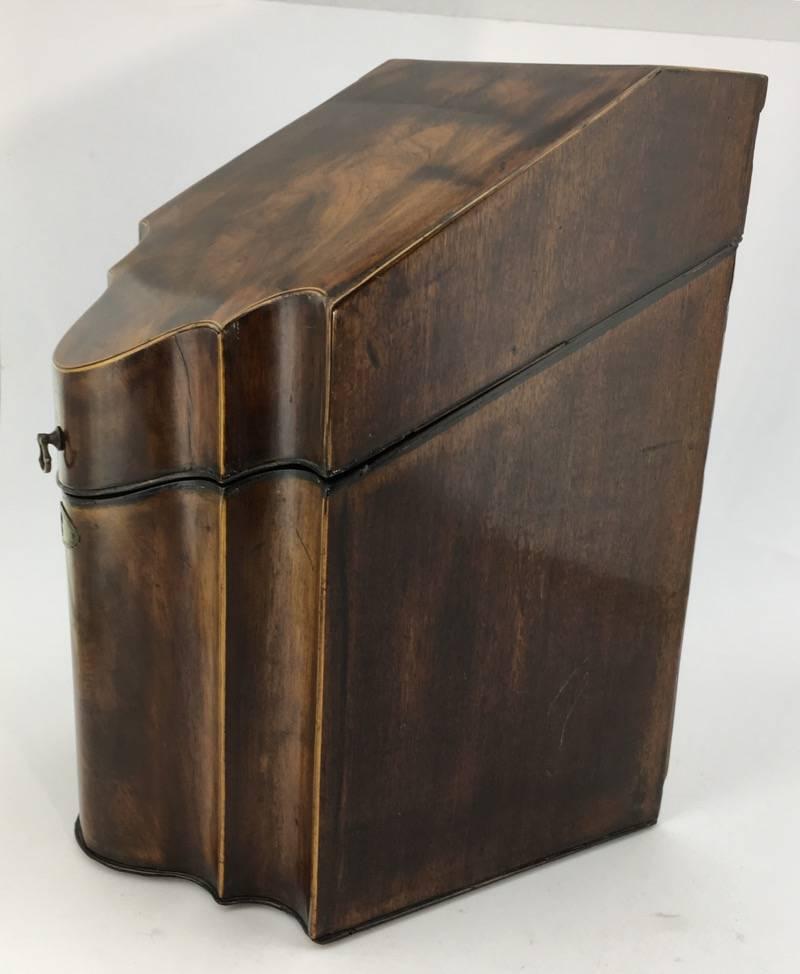 Georgian Mahogany Knife Box, Converted to Stationery Case, circa 1780 For Sale 1