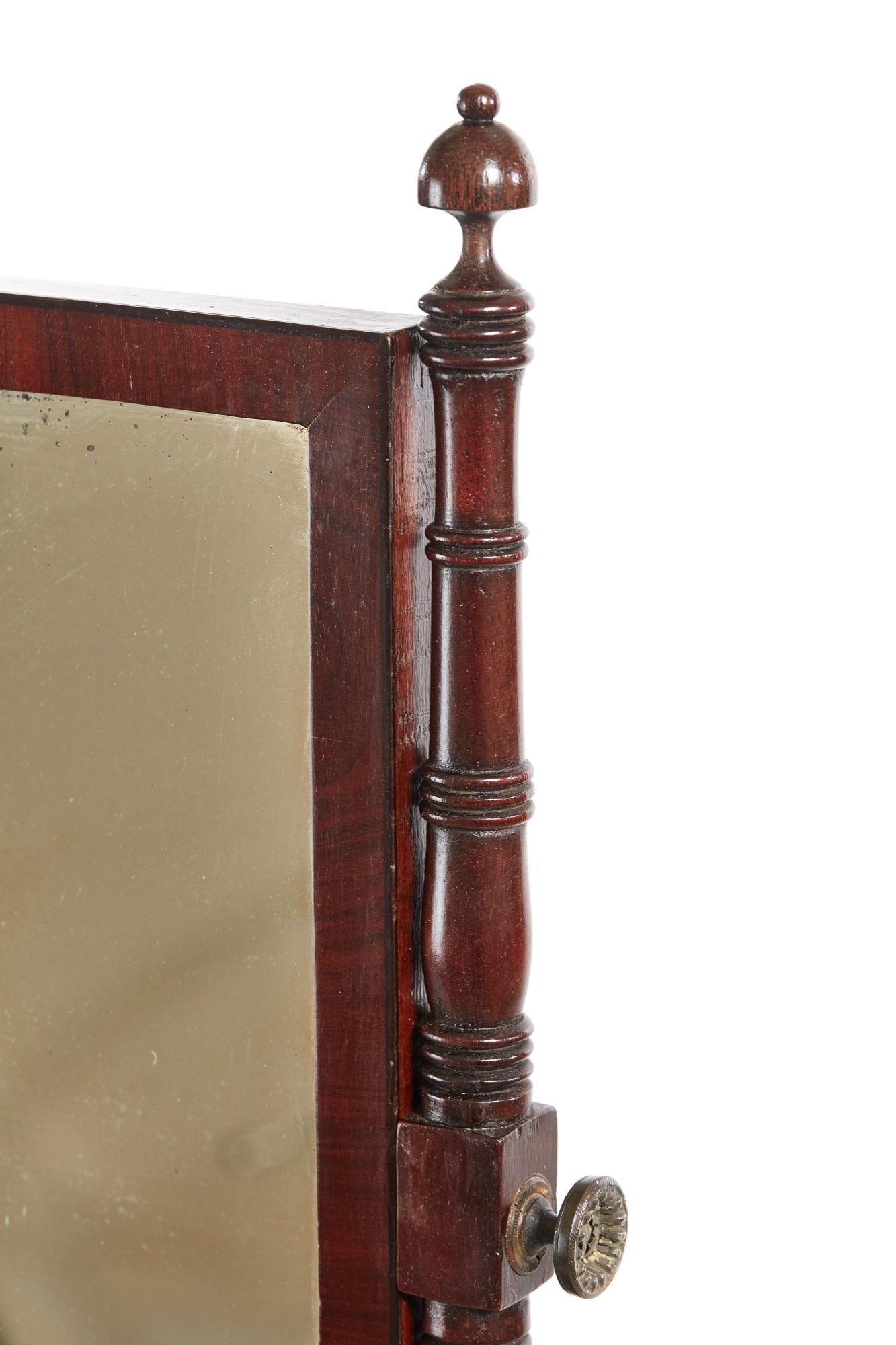 Georgian Mahogany Ladies Dressing Table Mirror In Excellent Condition For Sale In Suffolk, GB