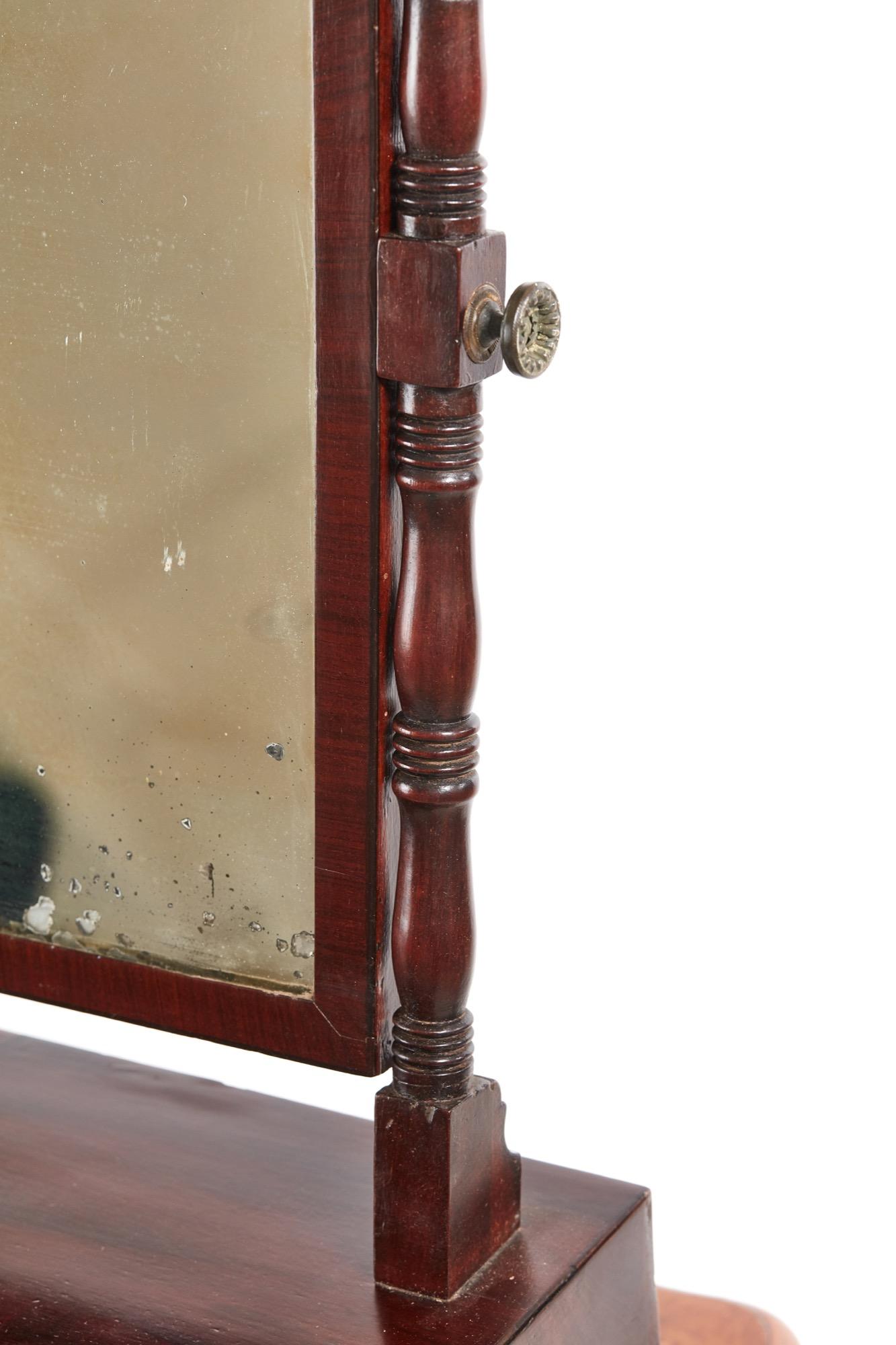 18th Century Georgian Mahogany Ladies Dressing Table Mirror For Sale