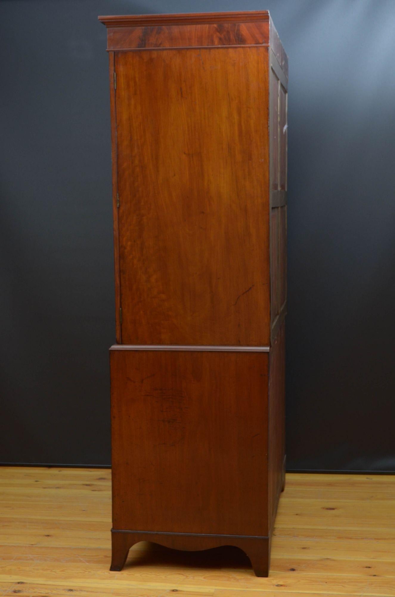 Georgian Mahogany Linen Press 11
