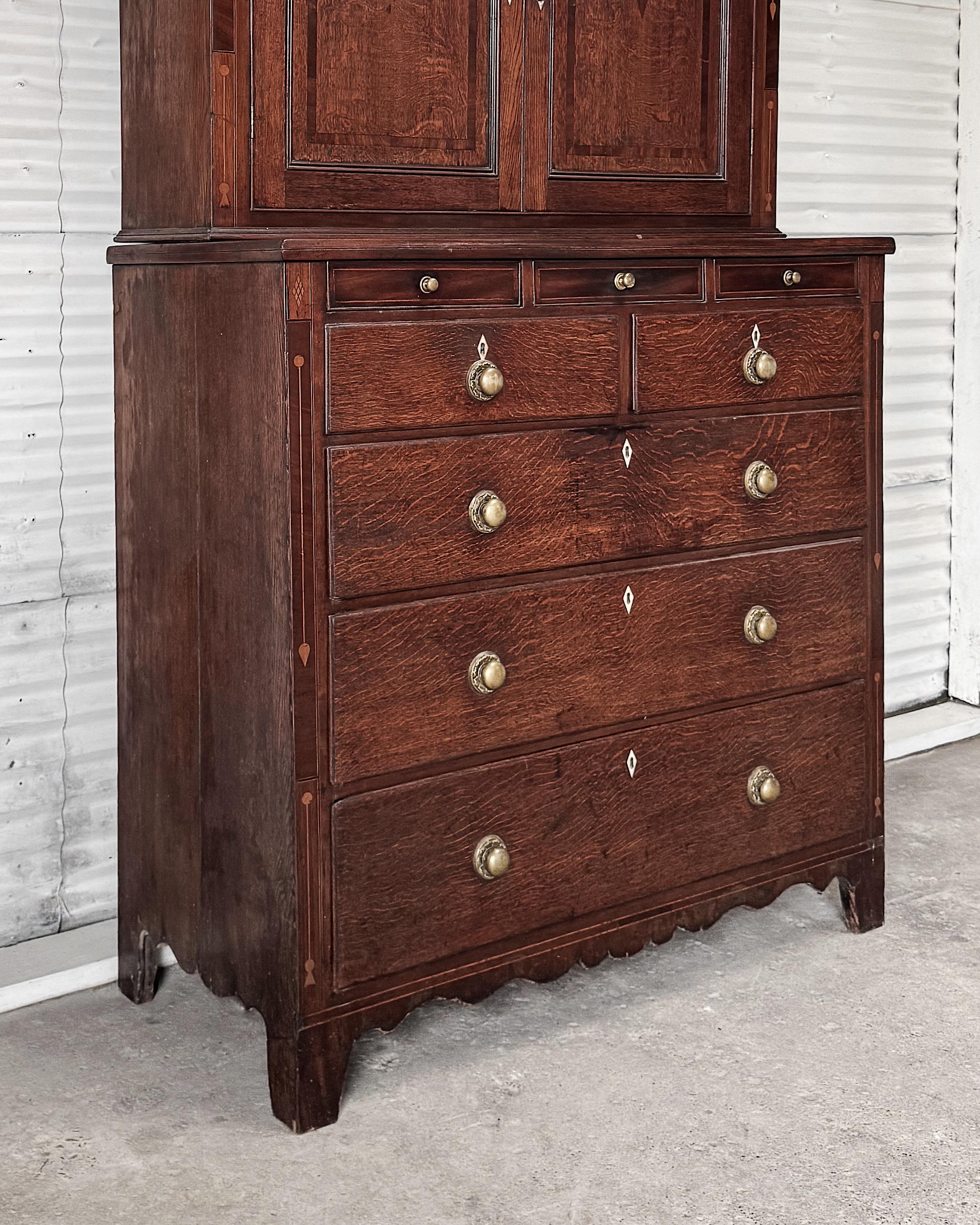 19th Century Georgian Mahogany Linen Press