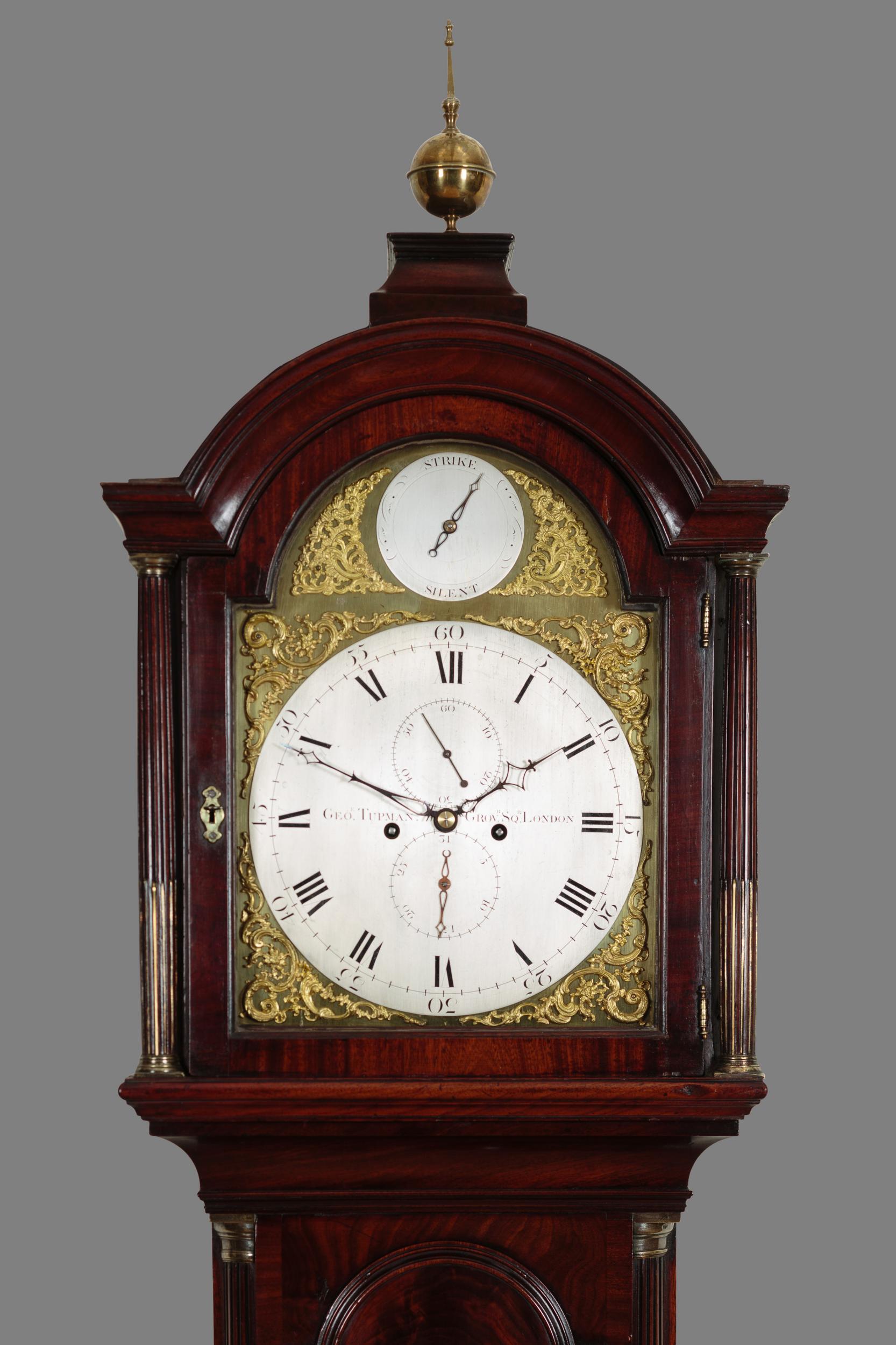 British Georgian Mahogany Longcase Clock by George Tupman, London