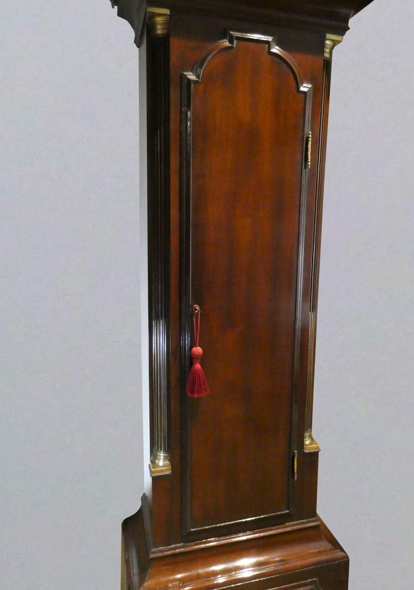 English Georgian Mahogany Longcase Clock By John Ross, London For Sale