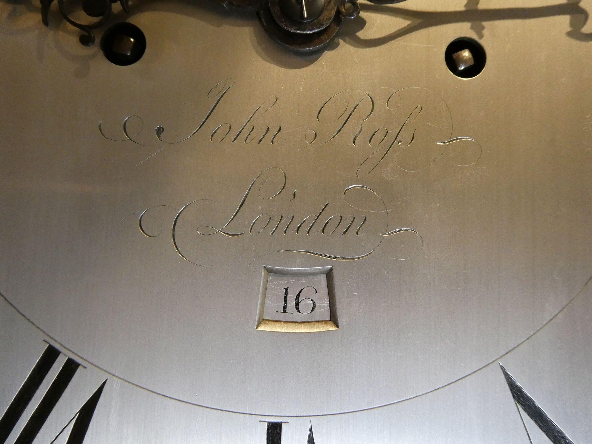 Acajou Horloge de parquet géorgienne en acajou par John Ross, Londres en vente
