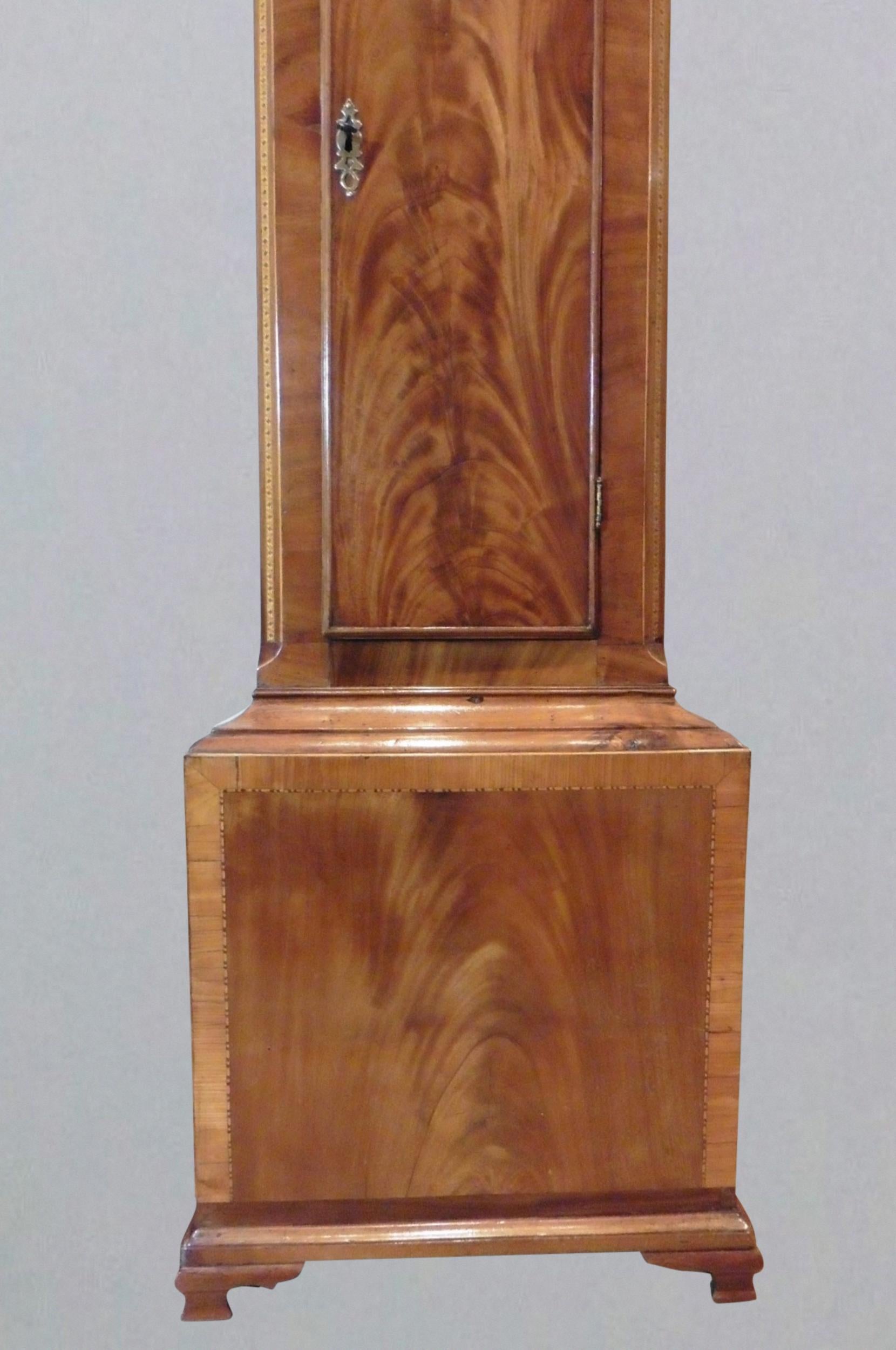 English Georgian Mahogany Longcase Clock by Stephen Mears, Hempnall For Sale