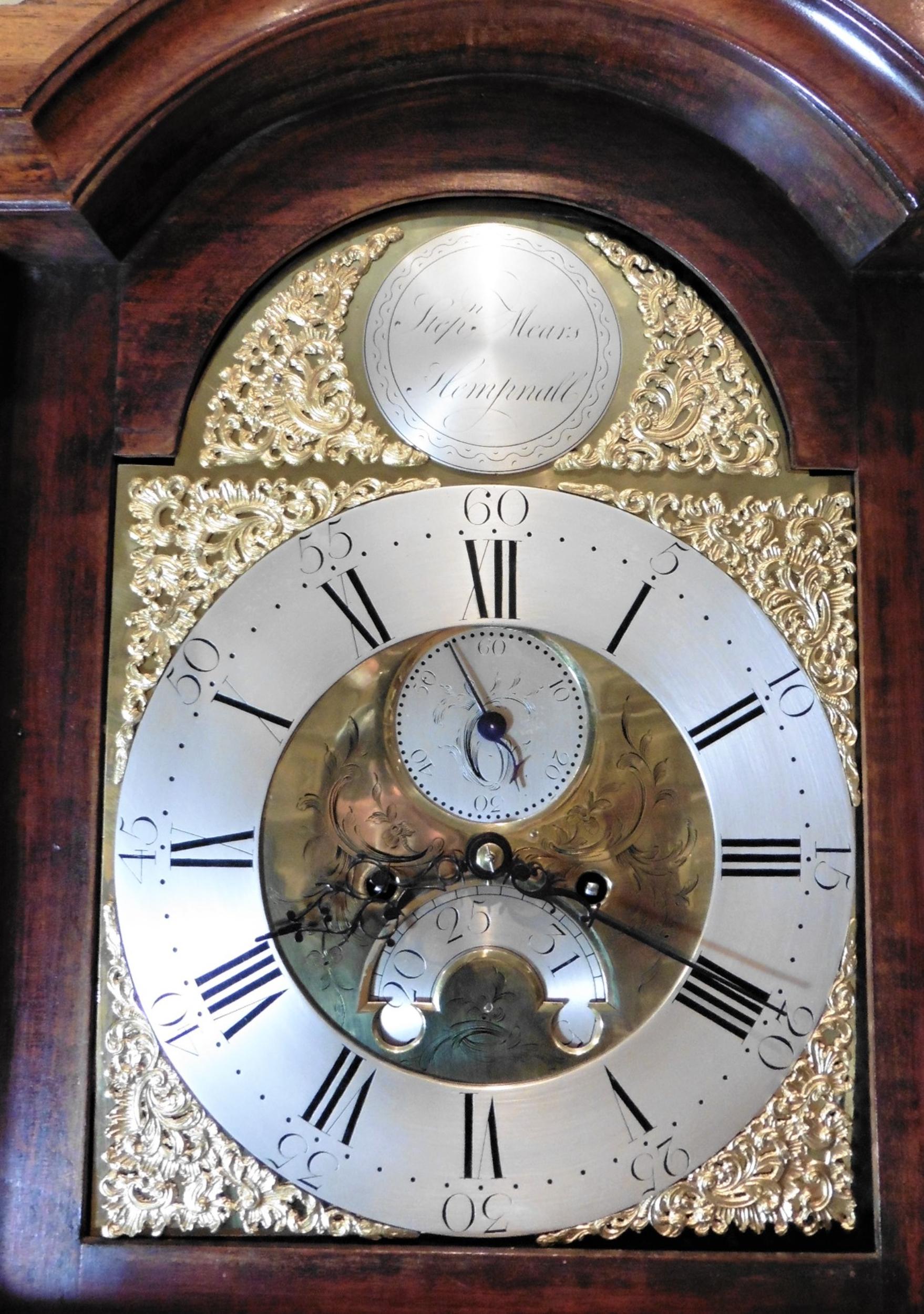 Late 18th Century Georgian Mahogany Longcase Clock by Stephen Mears, Hempnall For Sale