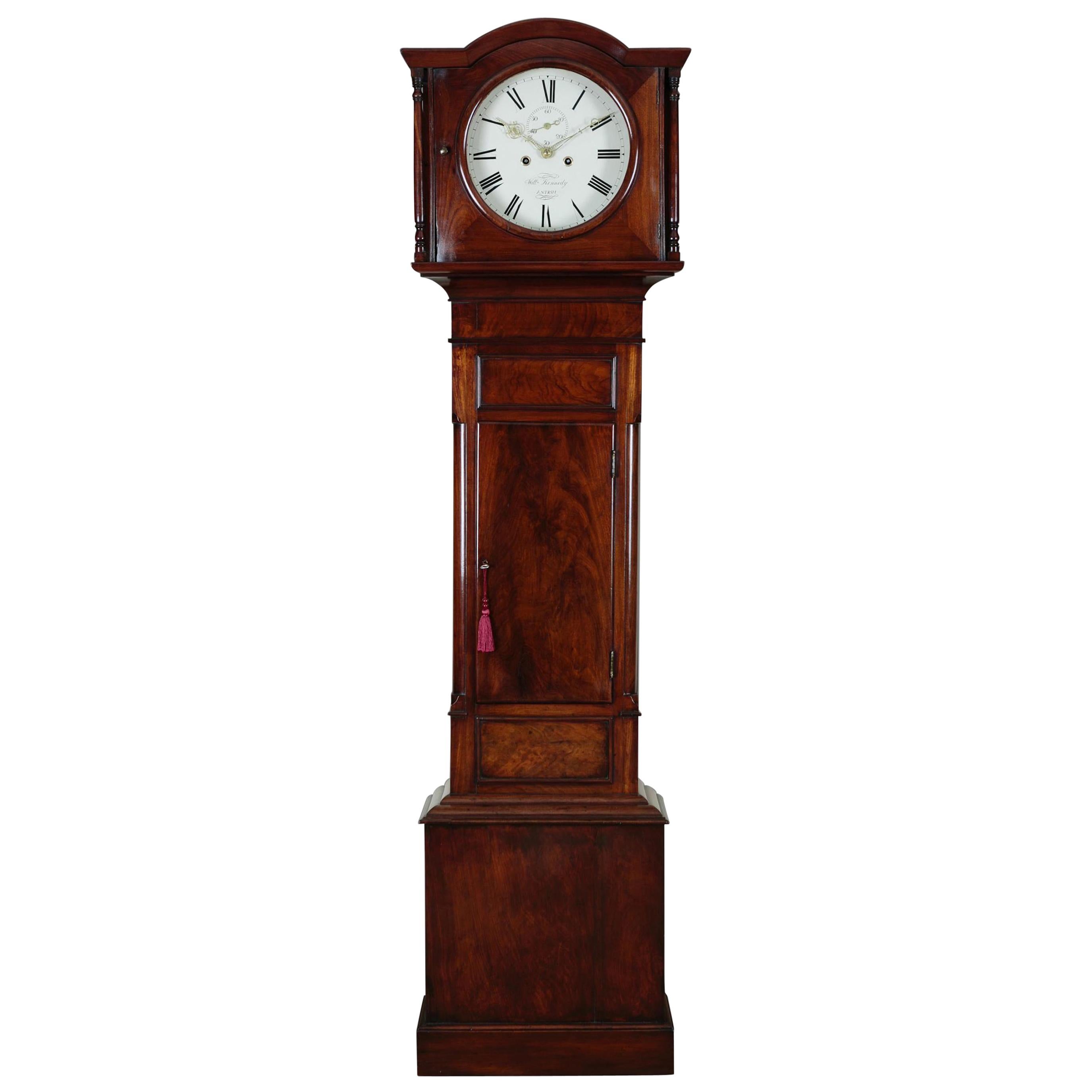 Georgian Mahogany Longcase Clock by William Kennedy, Antrim