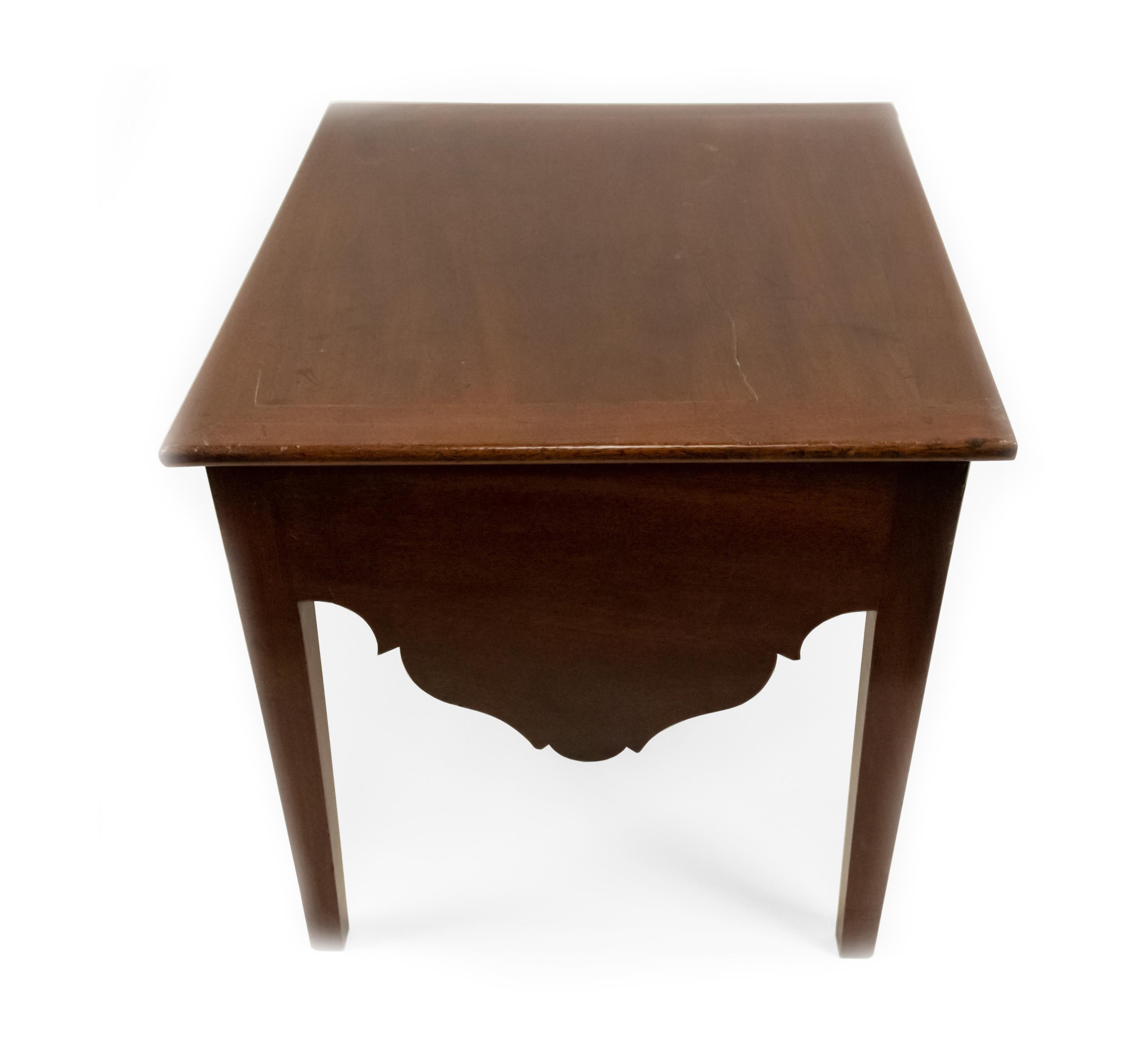 18th Century and Earlier Georgian Mahogany Low End Table with Lift Top