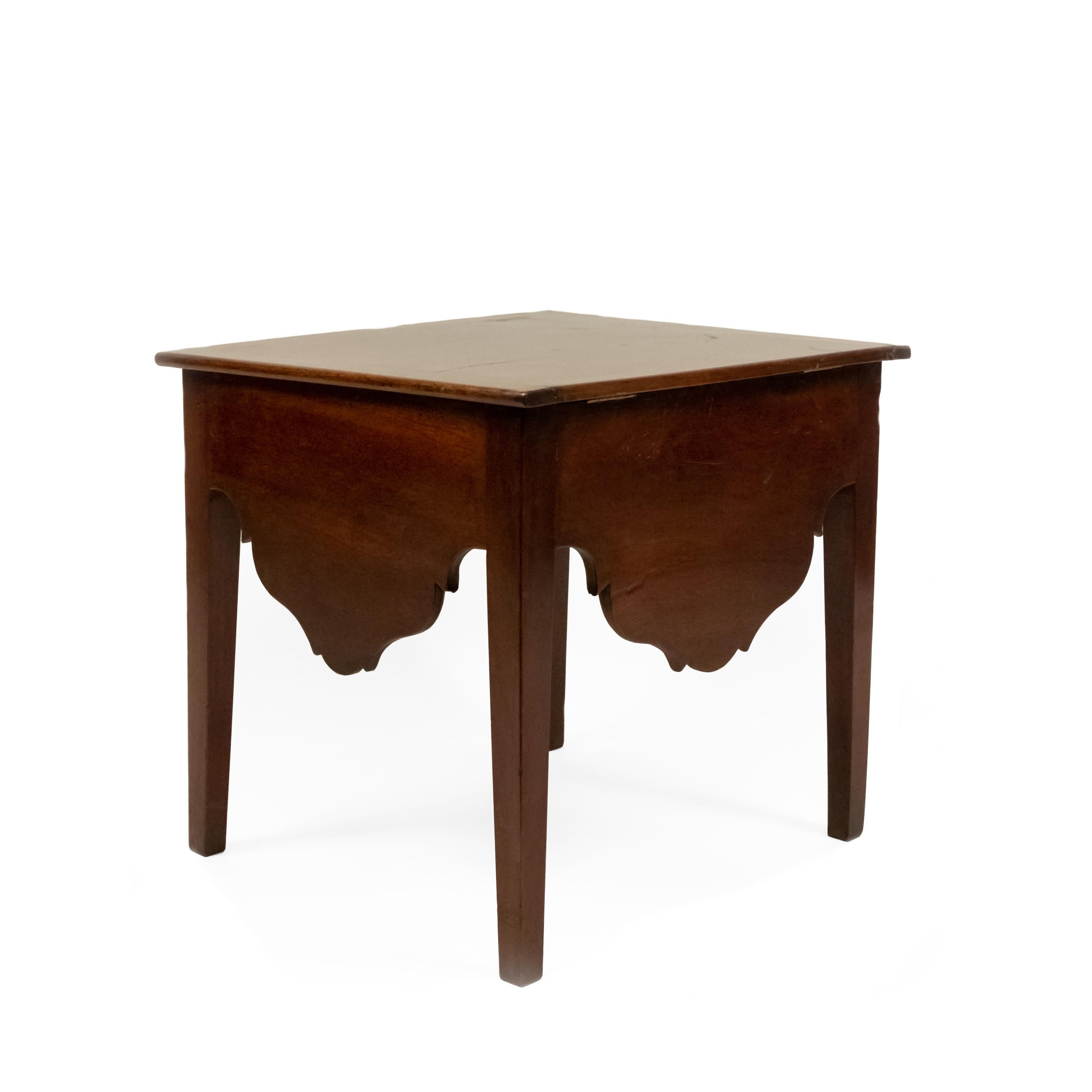 Georgian Mahogany Low End Table with Lift Top 2