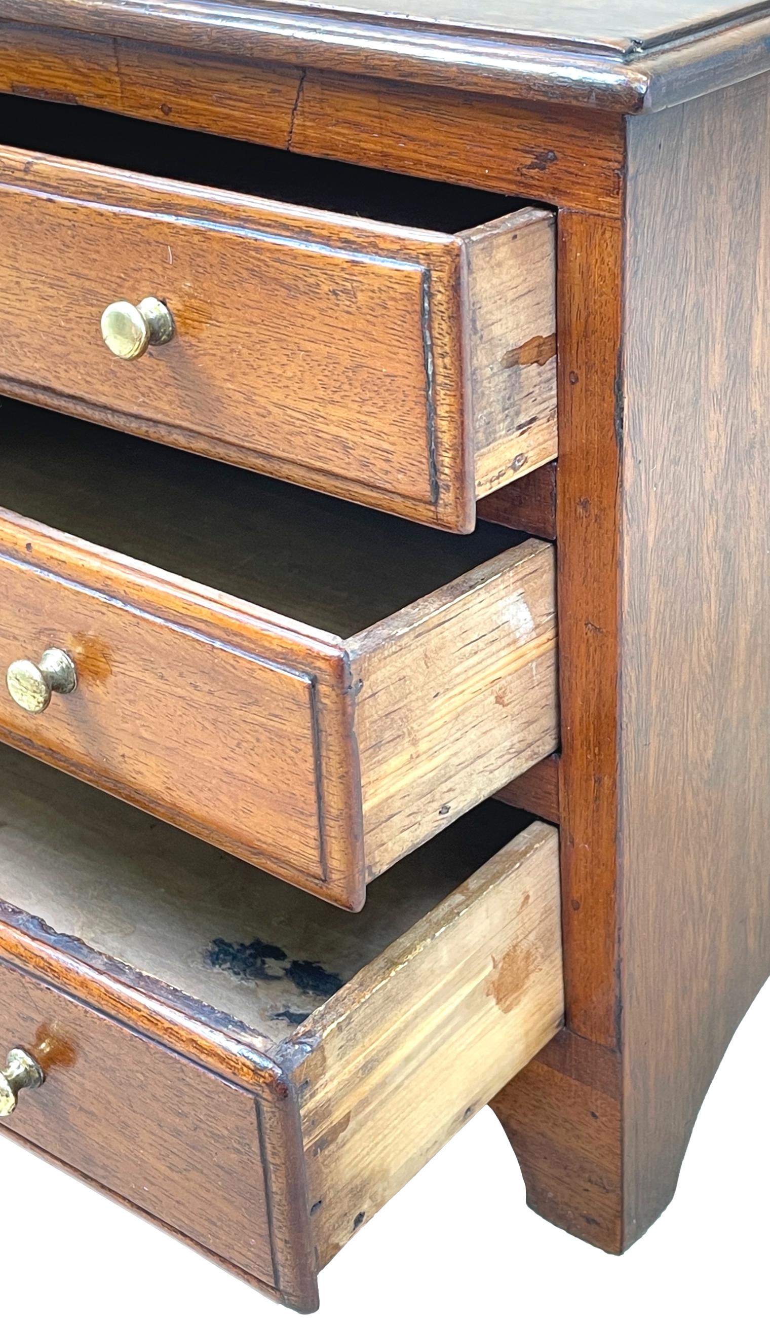 Georgian Mahogany Miniature Chest In Good Condition For Sale In Bedfordshire, GB