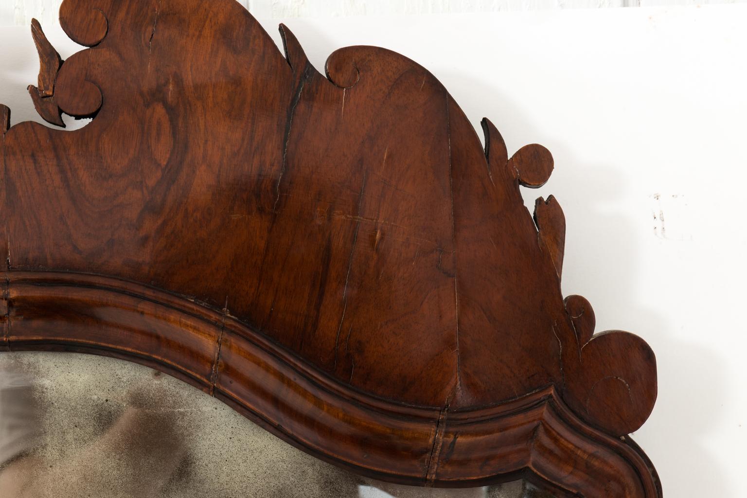 Georgian Mahogany Mirror, circa Late 18th Century In Good Condition For Sale In Stamford, CT