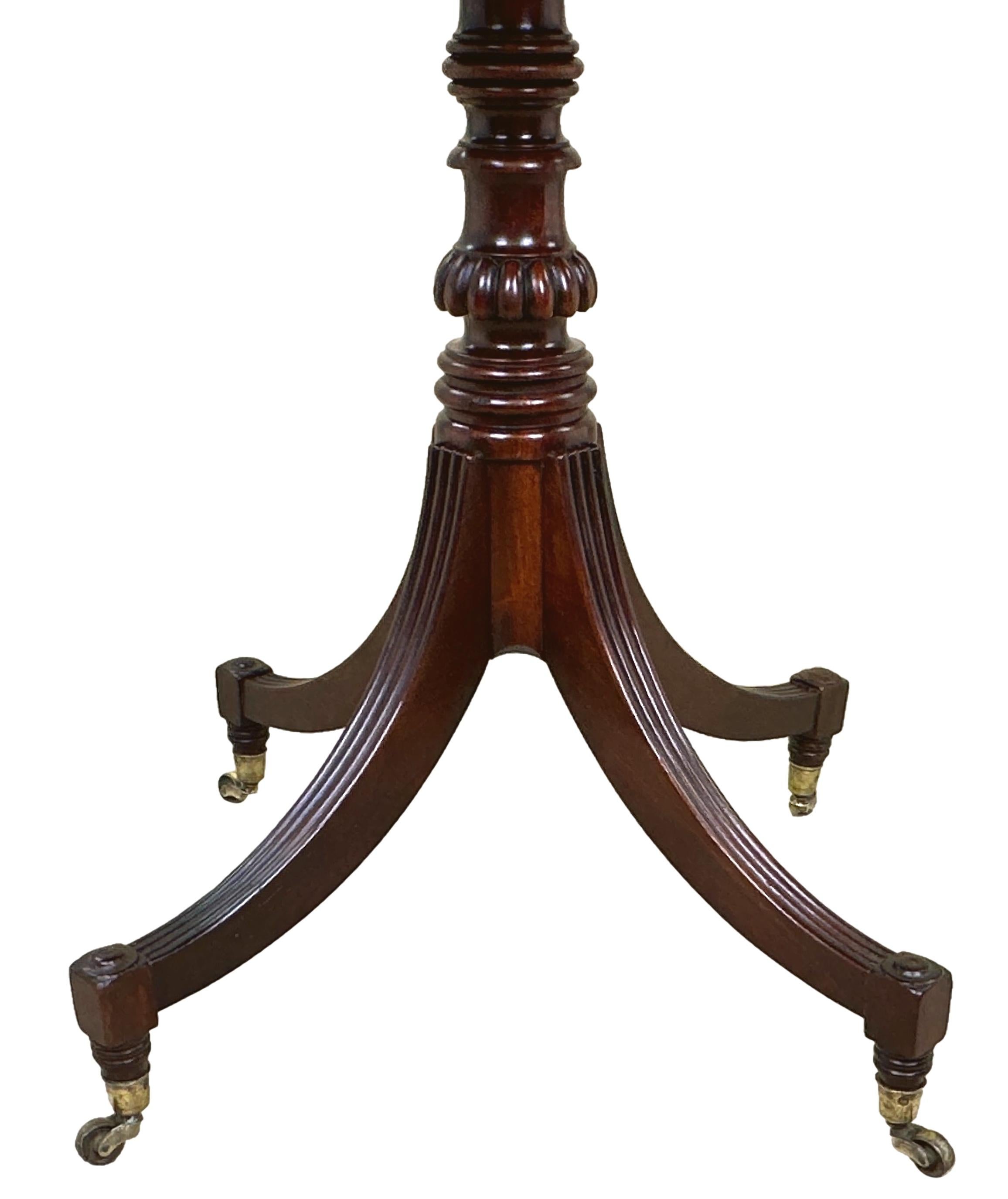 George III Georgian Mahogany Octagonal Lamp Table
