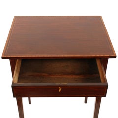 Georgian Mahogany One Drawer Lamp Table