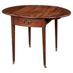 Used Georgian Mahogany Oval Pembroke Table