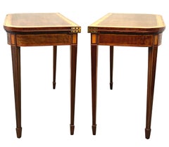 Georgian Mahogany Pair Of Card Tables