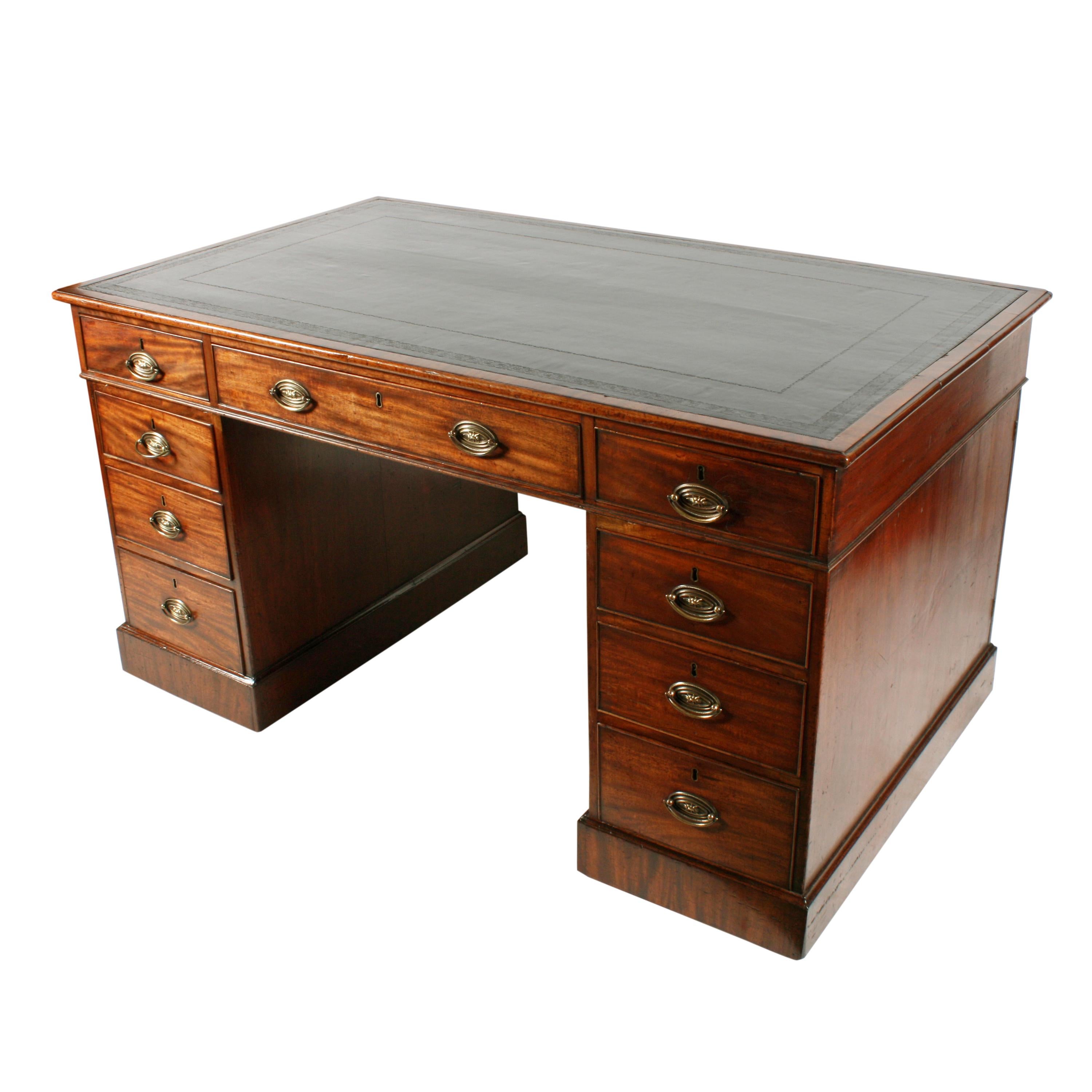 Georgian Mahogany Partner's Desk For Sale