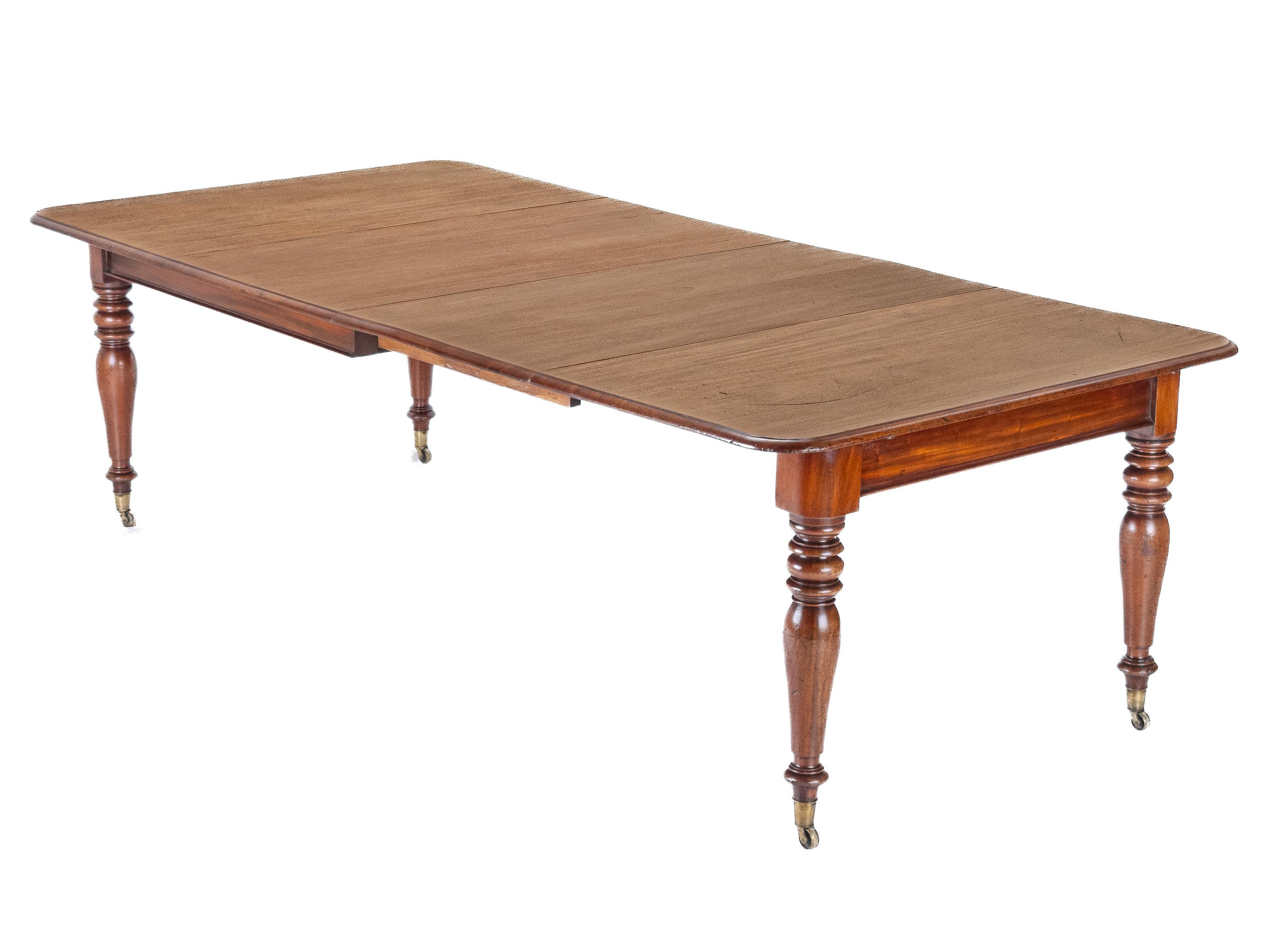 George IV Early 19th Century Mahogany Pull-out Extending 8ft Dining Table c1830 (Georgian) For Sale