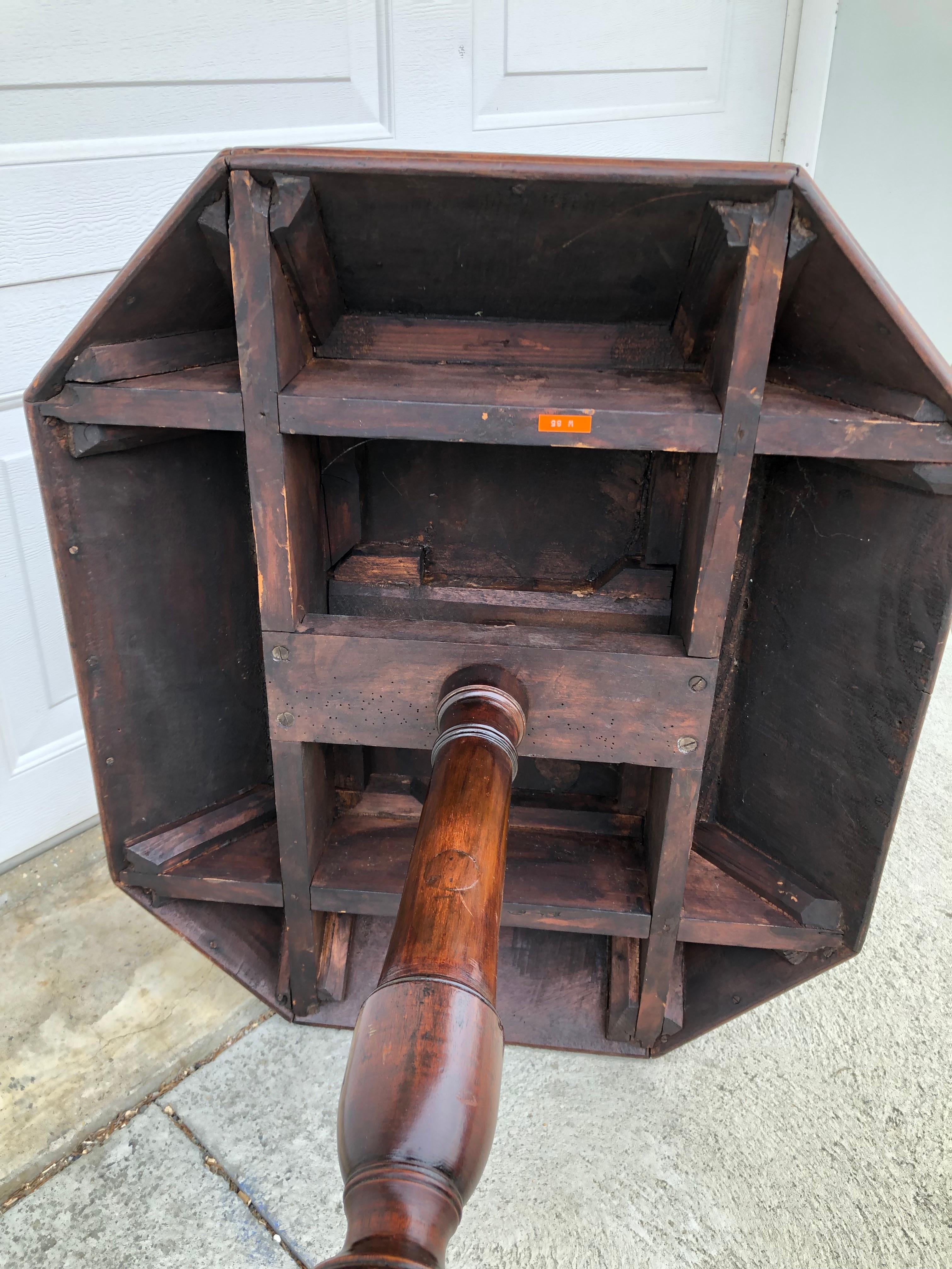 Mid-18th Century Georgian Mahogany Queen Anne Music Stand with Carved Snake Feet For Sale