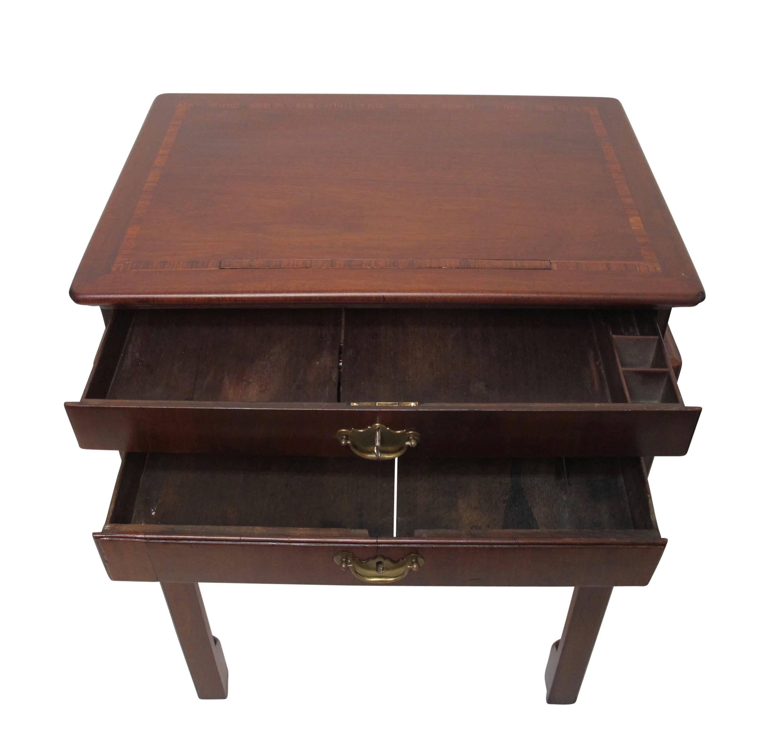 Inlay Georgian Mahogany Reading Stand or Lectern, England, circa 1800 For Sale