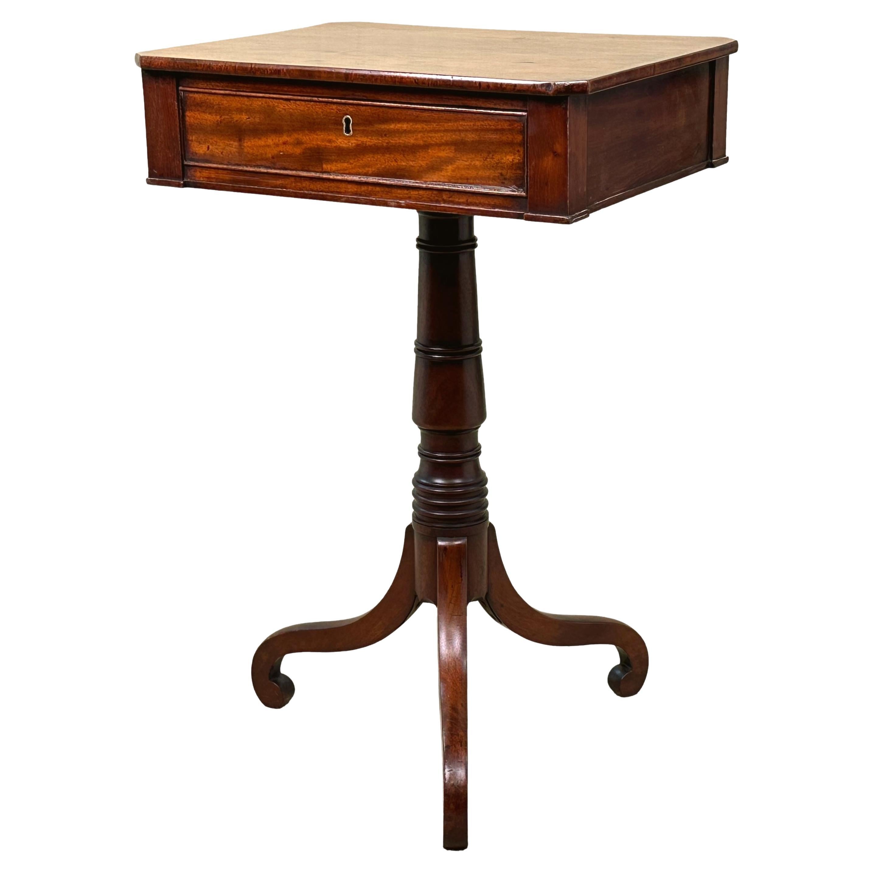 Georgian Mahogany Rectangular Lamp Table For Sale