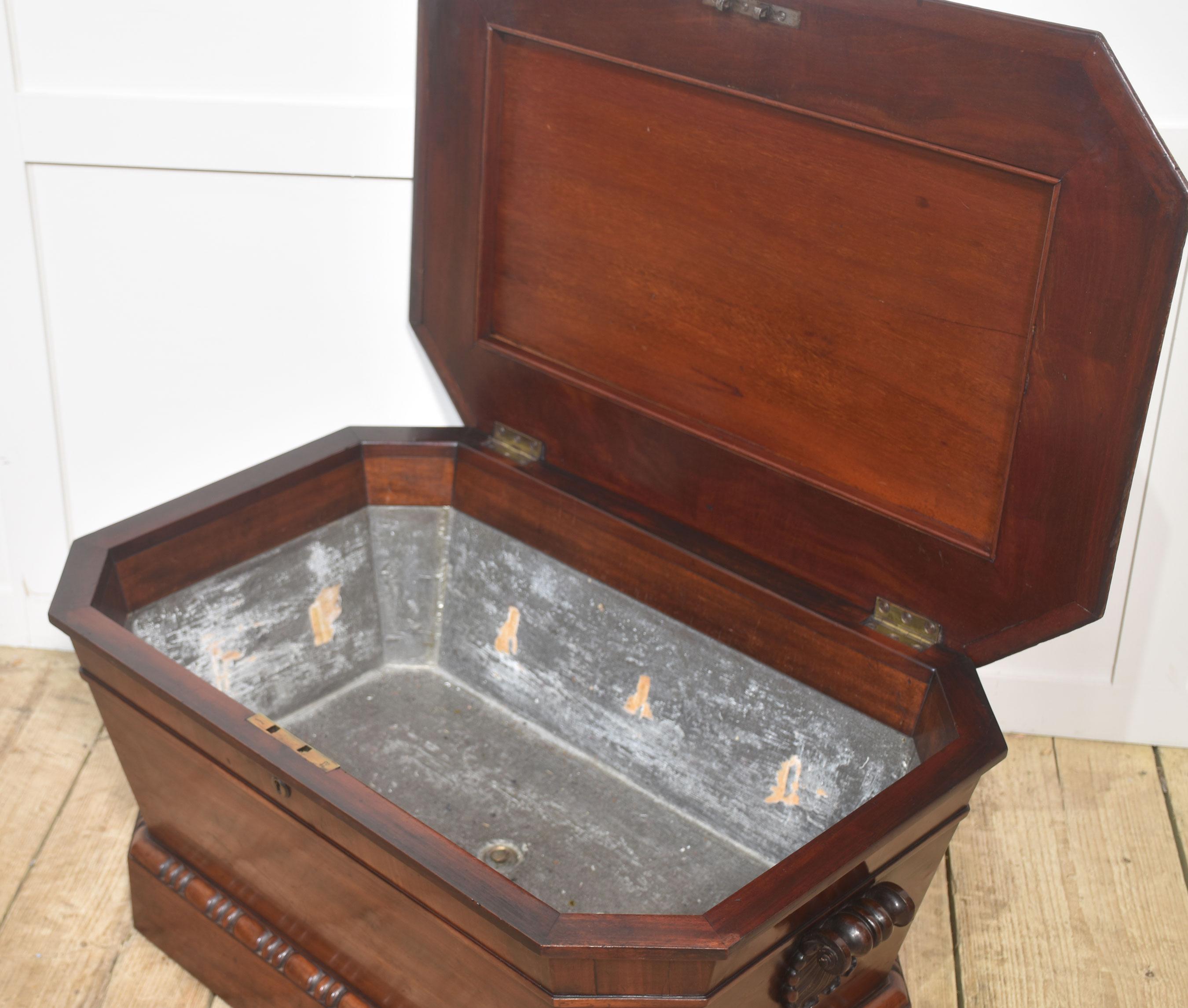 Wood Georgian Mahogany Sarcophagus Cellarette For Sale