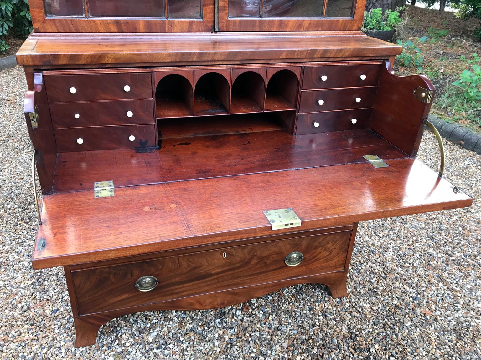 Georgian Mahogany Secrétaire Bookcase or Chest In Excellent Condition In Richmond, London, Surrey