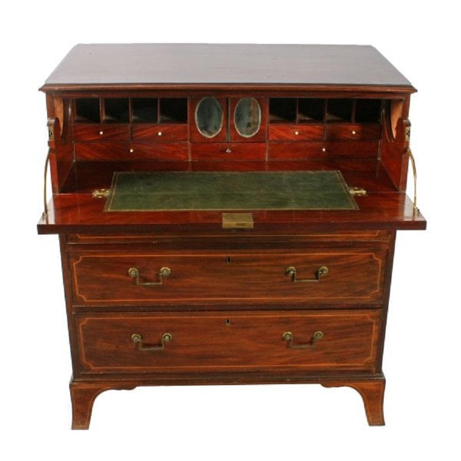 Georgian Mahogany Secretaire Chest, 19th Century In Good Condition For Sale In London, GB