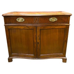 Georgian Mahogany Serpentine Butler’s Desk or Library Cabinet