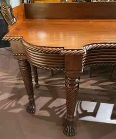 Georgian Mahogany Server with Shaped Splash Rail and Gadrooned Edge Top