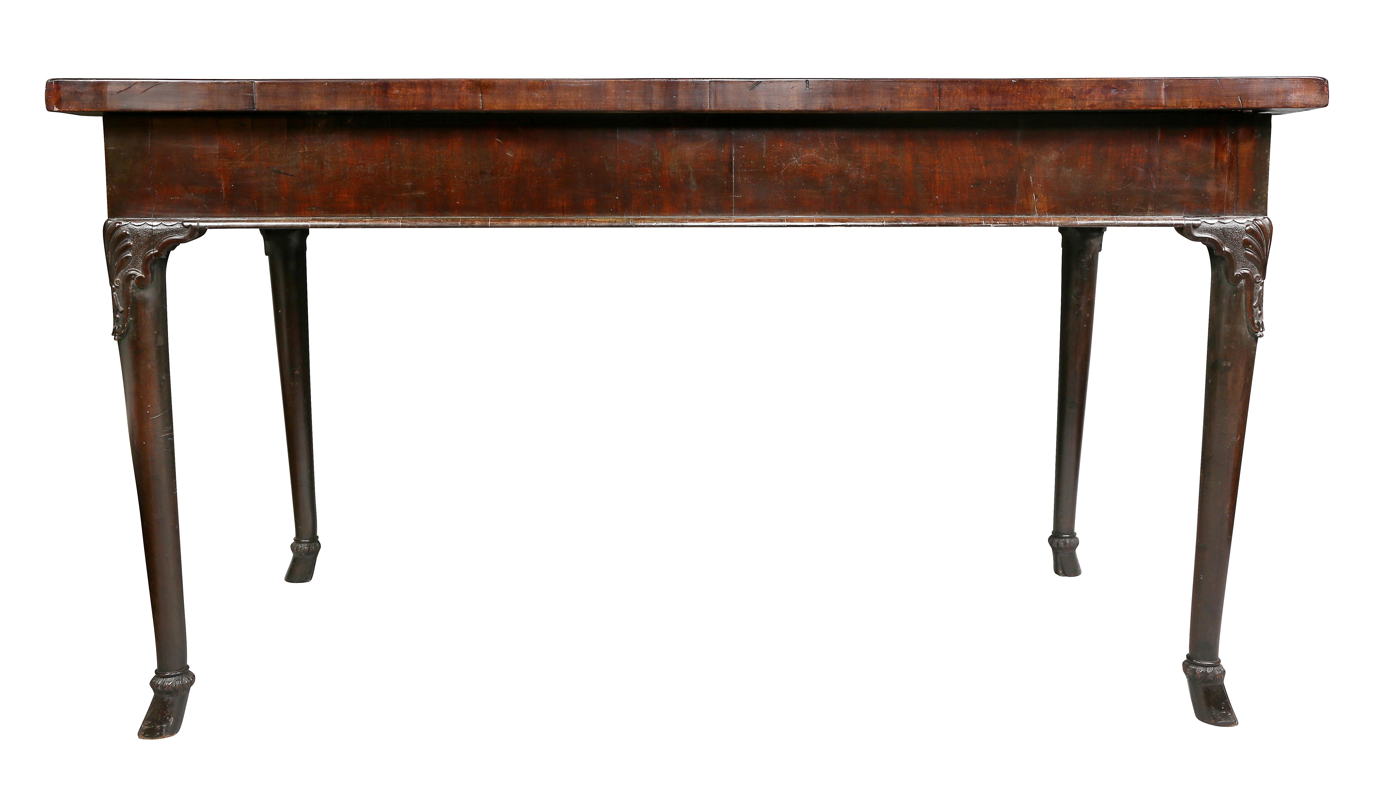 English Georgian Mahogany Serving Table, Possibly Irish For Sale