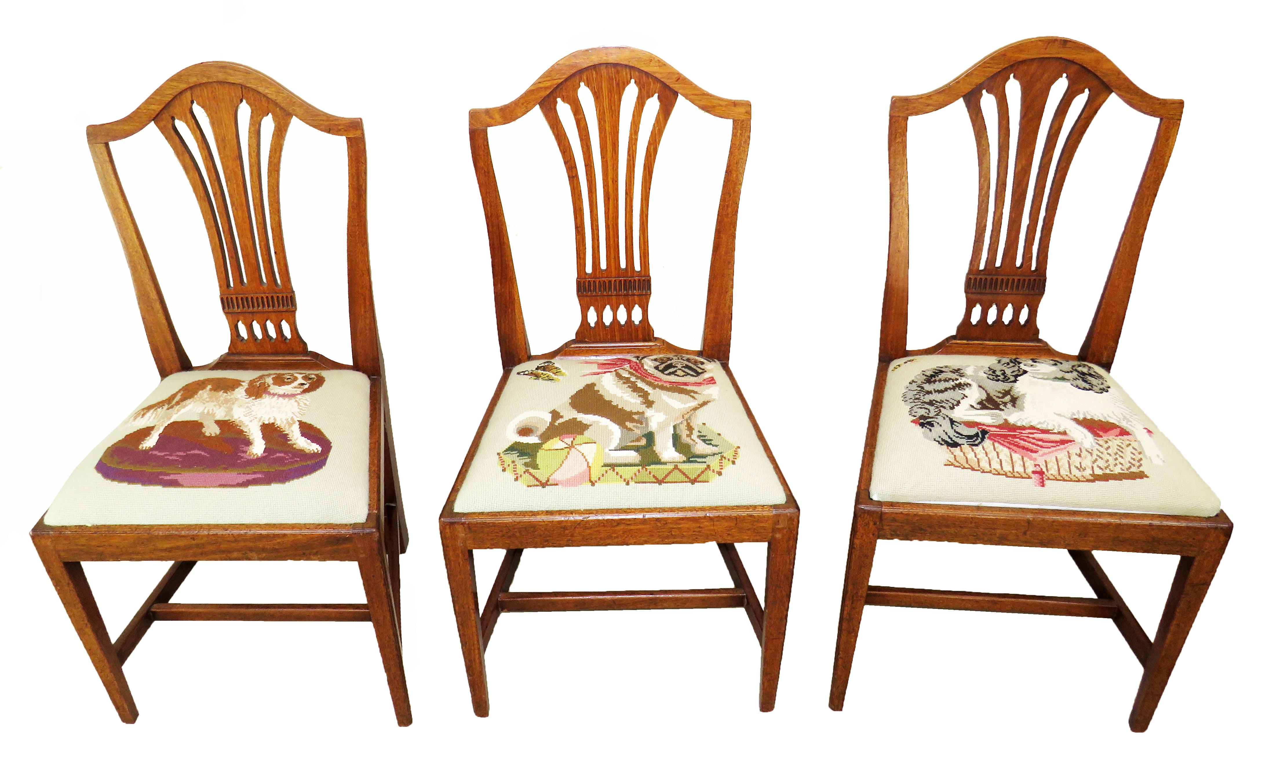 18th Century Georgian Mahogany Set of 8 Antique Hepplewhite Dining Chairs