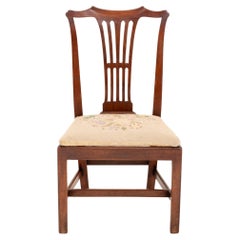 Georgian Mahogany Side Accent Chair 18th Century
