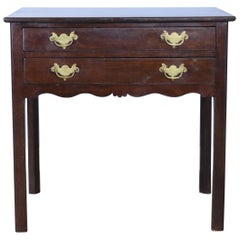 georgian side table Georgian Mahogany Side Table, Two Drawers