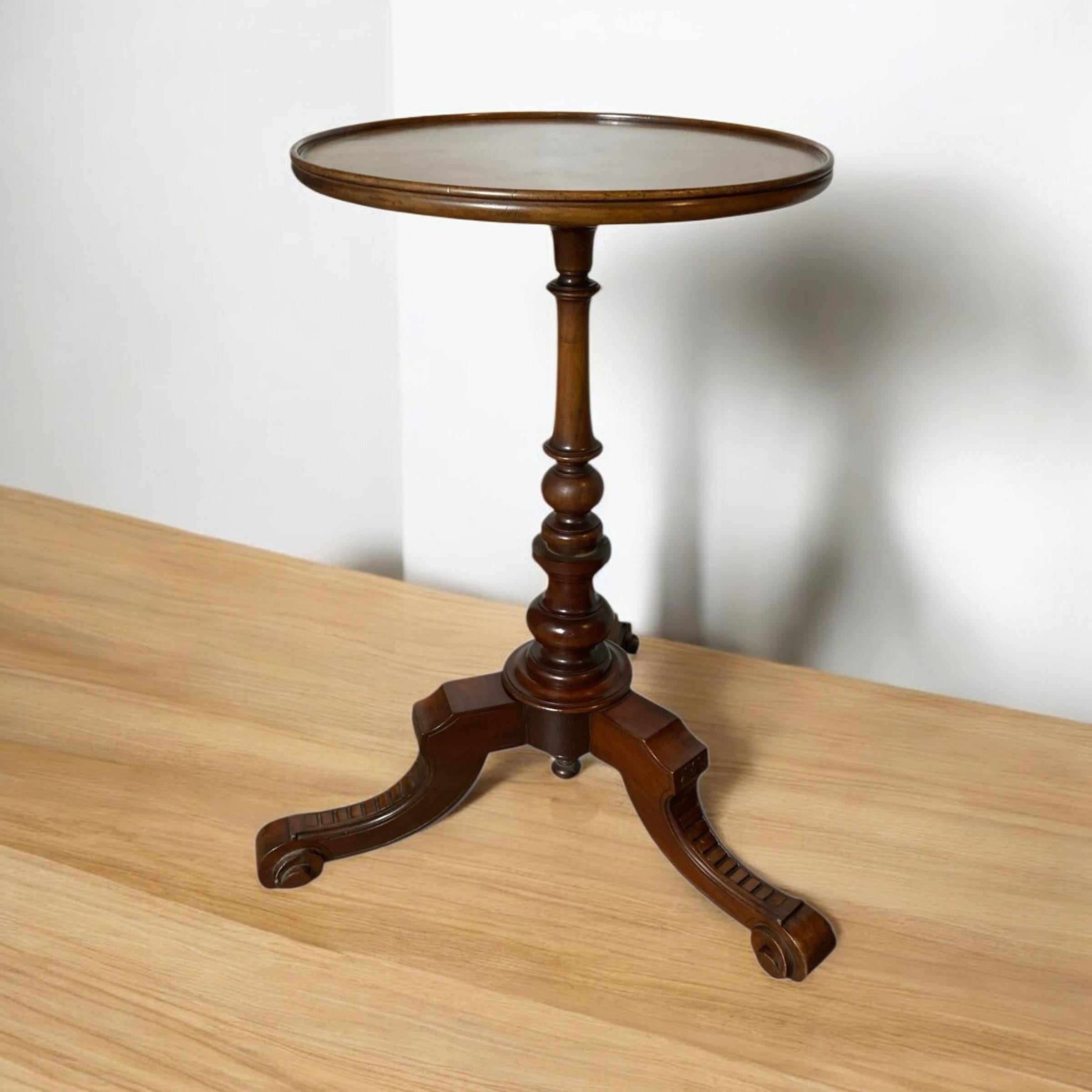 Georgian Mahogany Side, Wine Table or Plant Stand For Sale 4